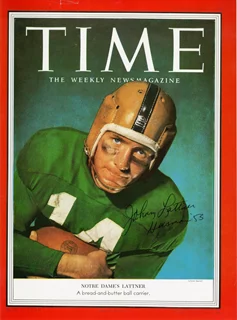 Johnny Lattner autograph