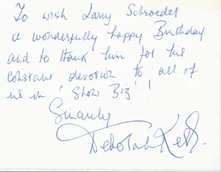 Deborah Kerr autograph