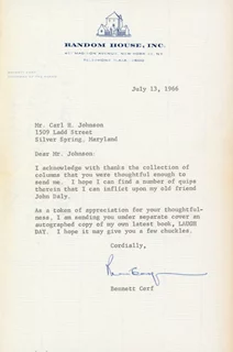 Bennett Cerf autograph