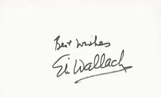 Eli Wallach autograph
