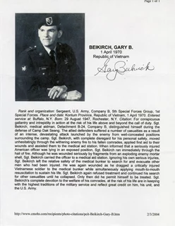 Gary Beikirch autograph