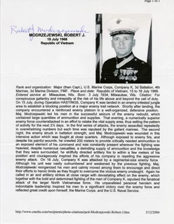 Robert J. Modrzejewski autograph