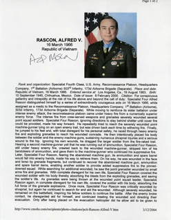 Alfred Rascon autograph