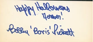 Bobby 'Boris' Pickett autograph