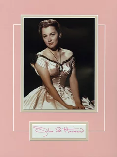 Olivia DeHavilland autograph
