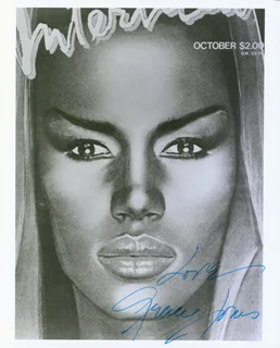 Grace Jones autograph