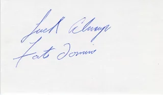 Fats Domino autograph