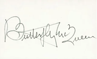 Butterfly McQueen autograph