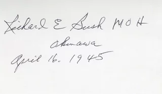 Richard E. Bush autograph