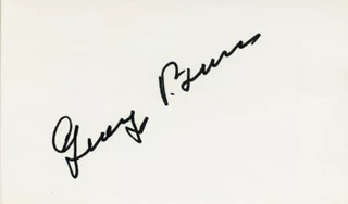 George Burns autograph