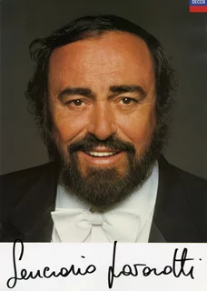 Luciano Pavarotti autograph