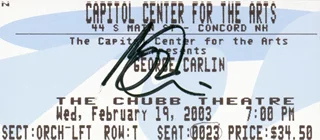 George Carlin autograph