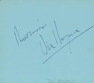 Dirk Bogarde autograph
