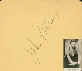 John Boles autograph