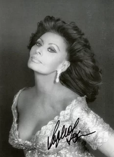 Sophia Loren autograph