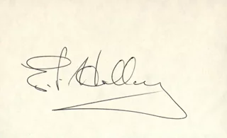 Sir Edmund Hillary autograph