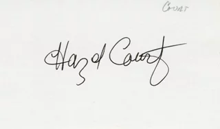 Hazel Court autograph