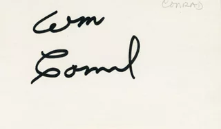 William Conrad autograph