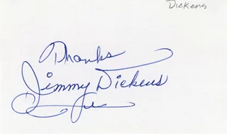 Jimmy Dickens autograph