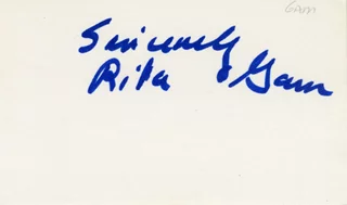Rita Gam autograph