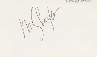 Morley Safer autograph