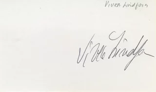 Viveca Lindfors autograph