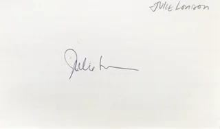 Julie London autograph