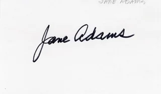 Jane Adams autograph