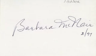 Barbara McNair autograph