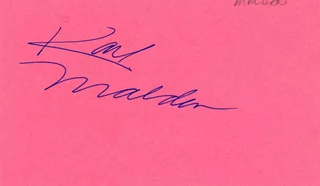 Karl Malden autograph