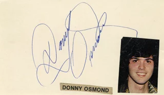 Donny Osmond autograph