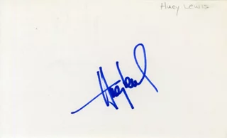 Huey Lewis autograph