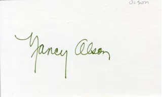 Nancy Olson autograph
