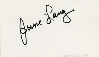 June Lang autograph