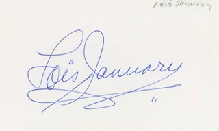 Lois January autograph