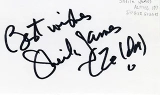 Sheila James autograph