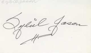 Sybil Jason autograph