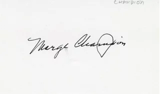 Marge Champion autograph