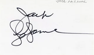 Jack LaLanne autograph
