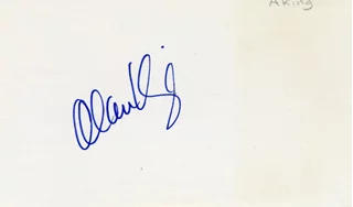 Alan King autograph