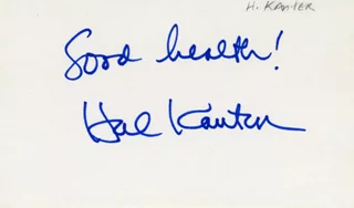 Hal Kanter autograph
