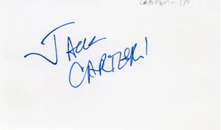 Jack Carter autograph