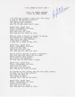 Hugh O'Brian autograph