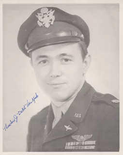 Theodore Van Kirk autograph