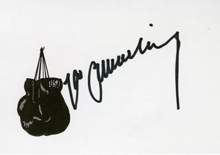 Max Schmeling autograph