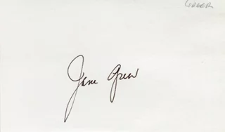 Jane Greer autograph