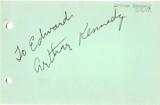 Arthur Kennedy autograph