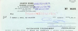 Glenn Ford autograph