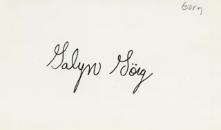 Galyn Gorg autograph