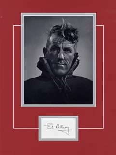 Sir Edmund Hillary autograph